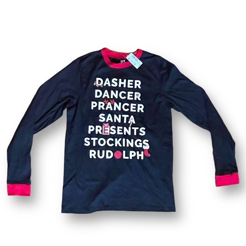 PJ Place NWT PJ Set Christmas Holiday Santa Reindeer Pajama Set Size XS - Picture 2 of 12